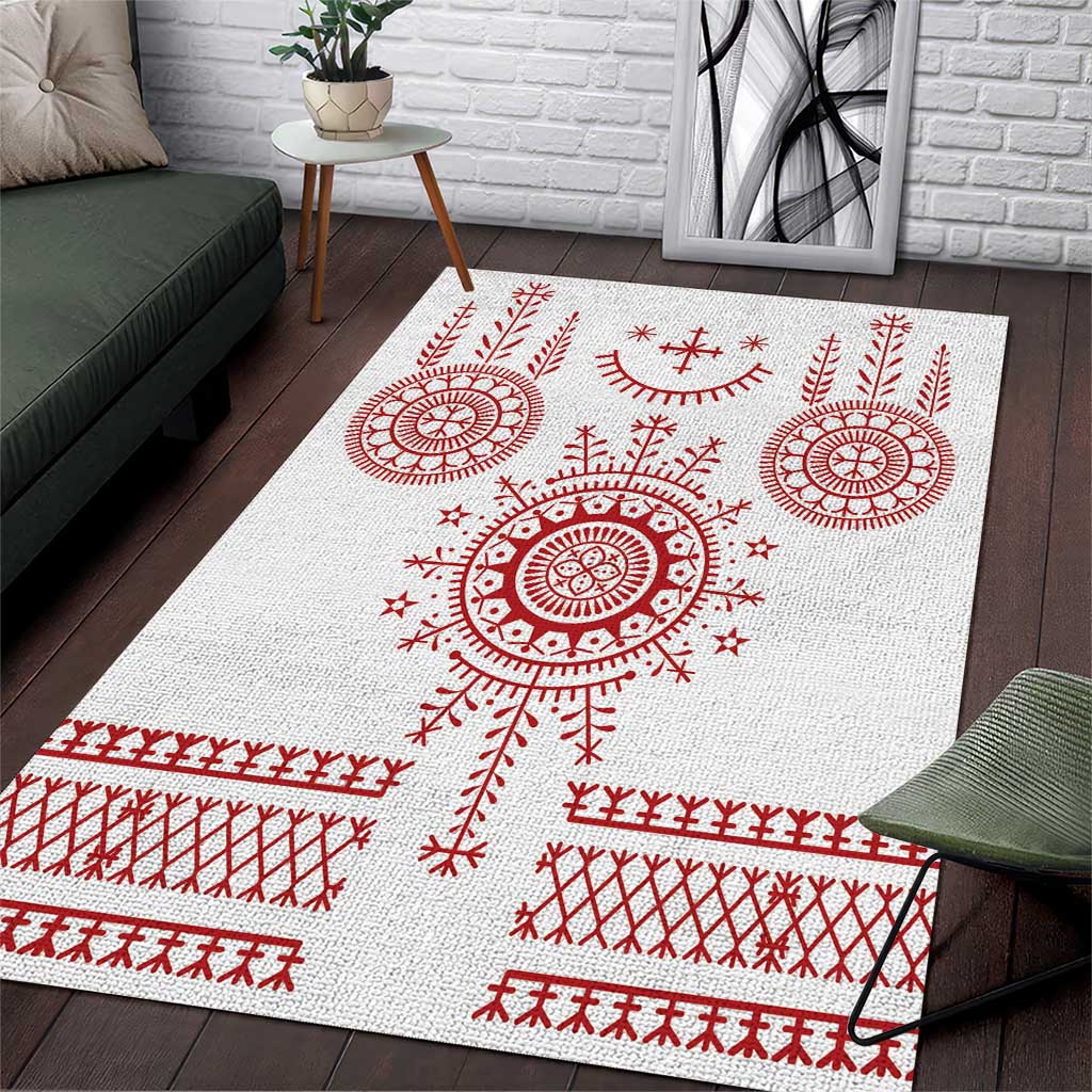 Croatia Sicanje Tattoo Kolo Inspired Area Rug - Wonder Print Shop