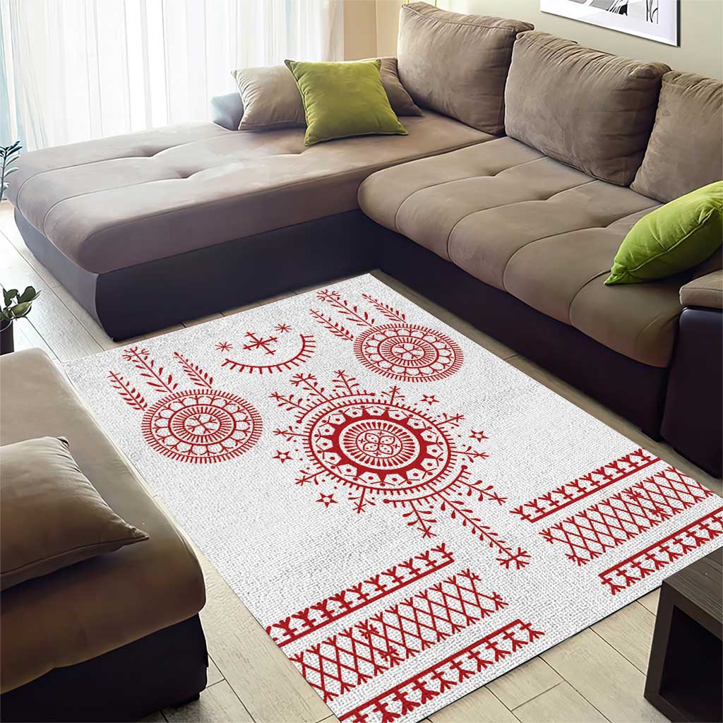 Croatia Sicanje Tattoo Kolo Inspired Area Rug - Wonder Print Shop