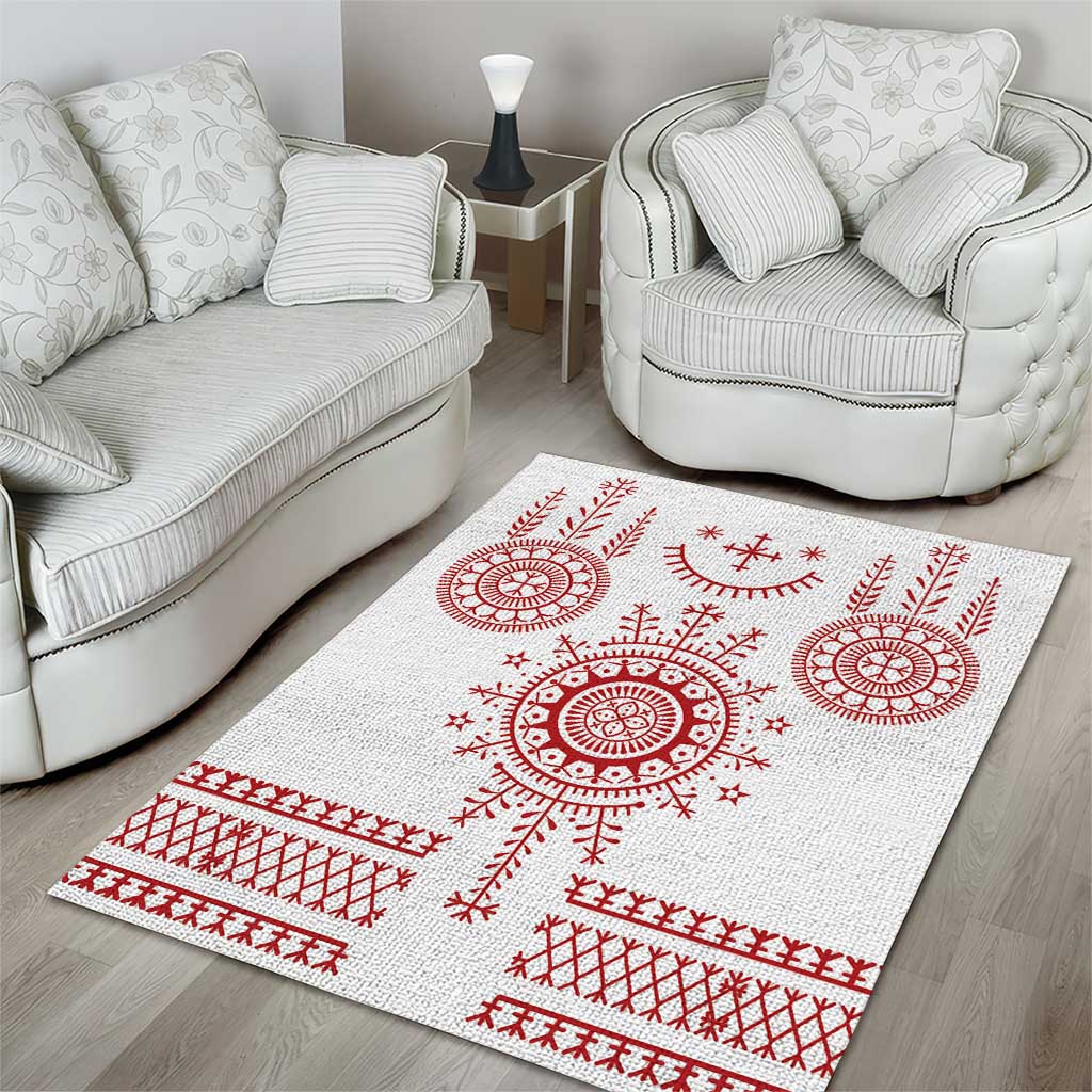 Croatia Sicanje Tattoo Kolo Inspired Area Rug - Wonder Print Shop