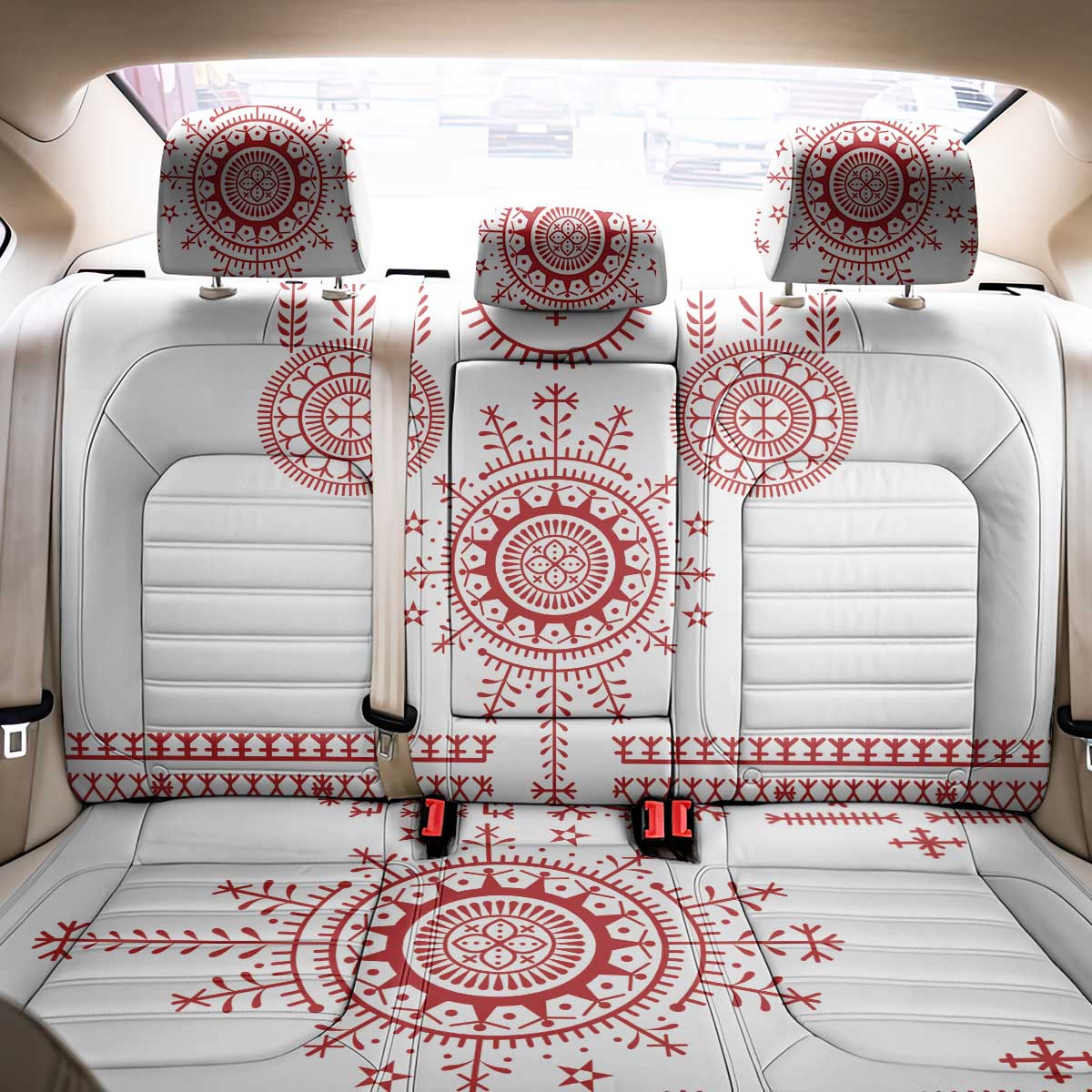 Croatia Sicanje Tattoo Kolo Inspired Back Car Seat Cover - Wonder Print Shop