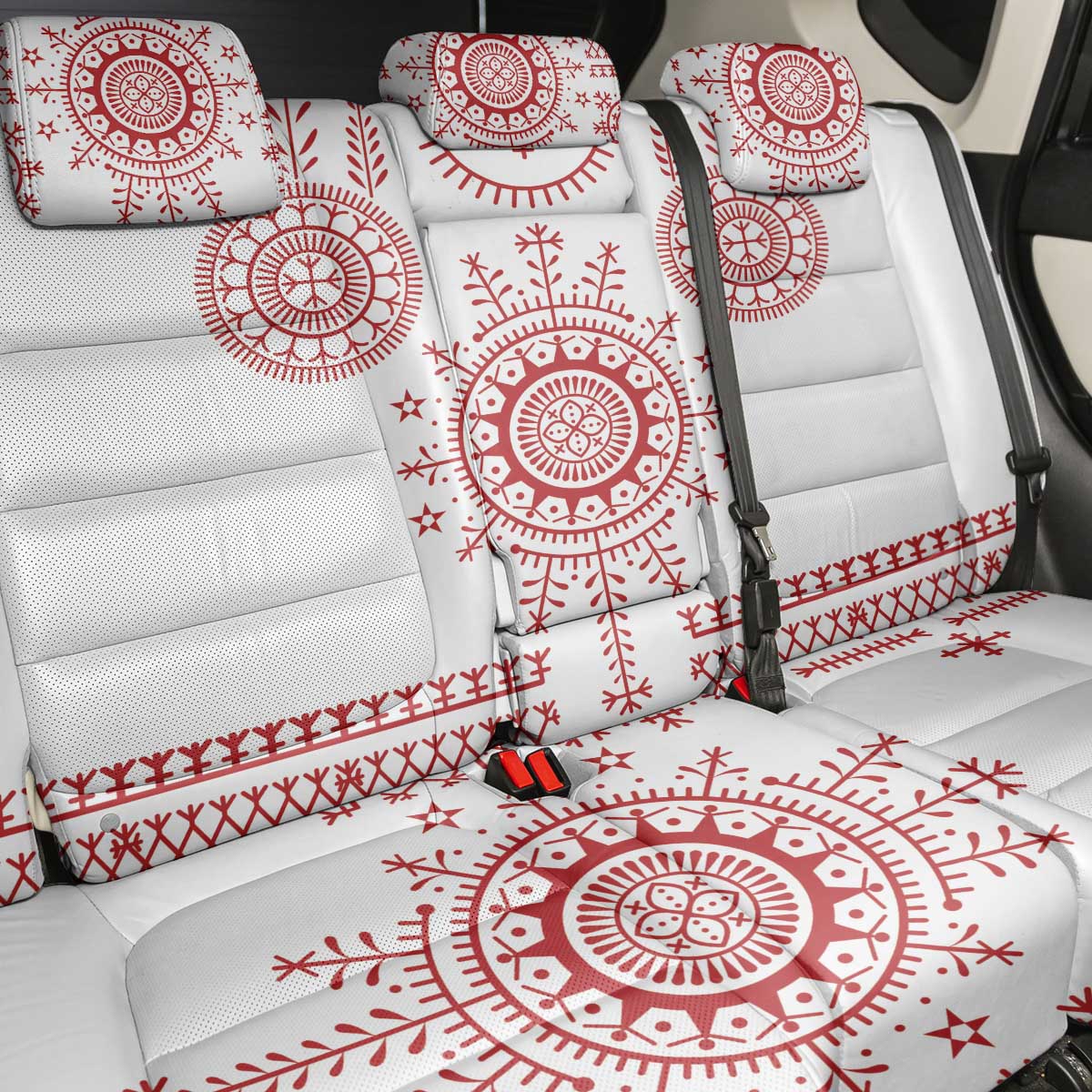 Croatia Sicanje Tattoo Kolo Inspired Back Car Seat Cover - Wonder Print Shop