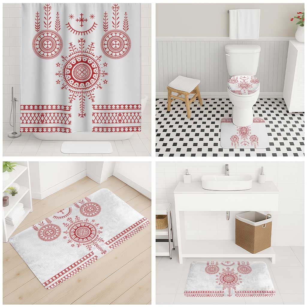 Croatia Sicanje Tattoo Kolo Inspired Bathroom Set - Wonder Print Shop