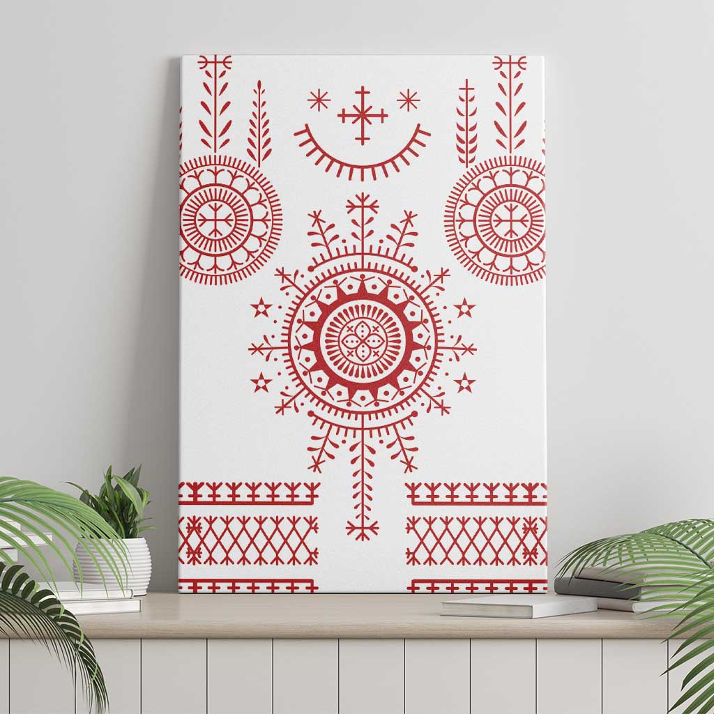 Croatia Sicanje Tattoo Kolo Inspired Canvas Wall Art - Wonder Print Shop