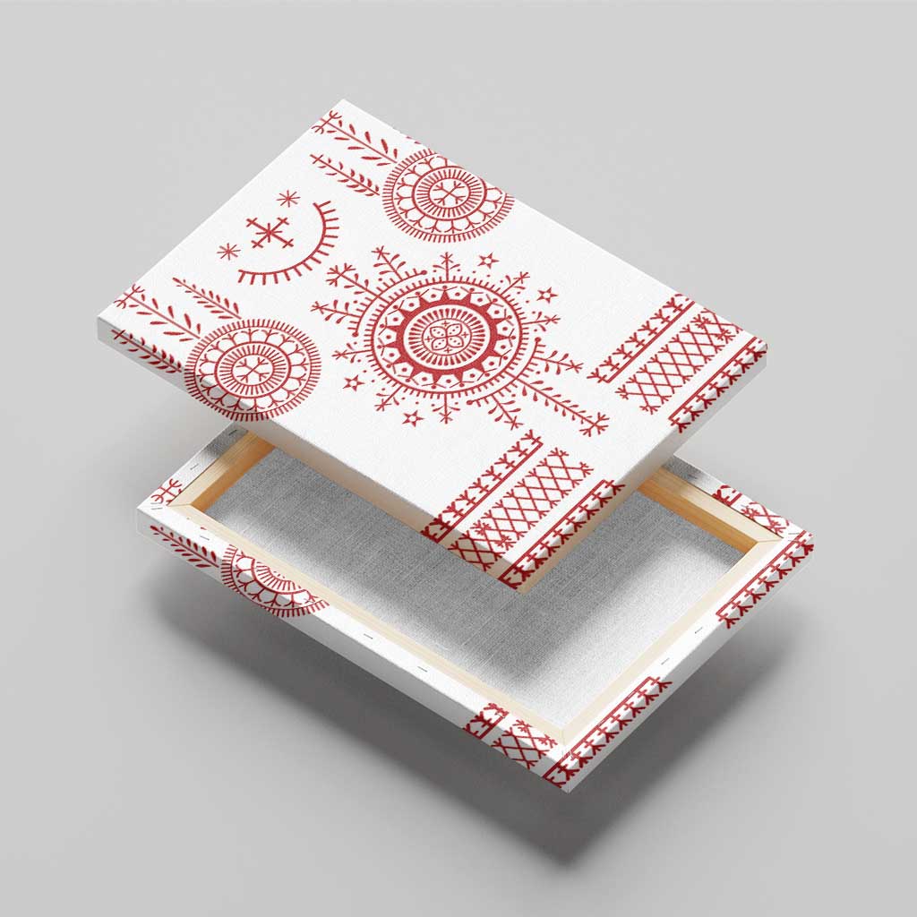 Croatia Sicanje Tattoo Kolo Inspired Canvas Wall Art - Wonder Print Shop