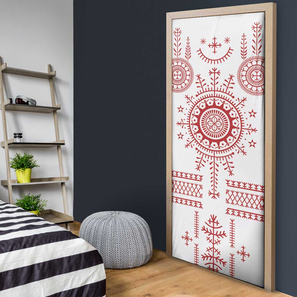 Croatia Sicanje Tattoo Kolo Inspired Door Cover - Wonder Print Shop