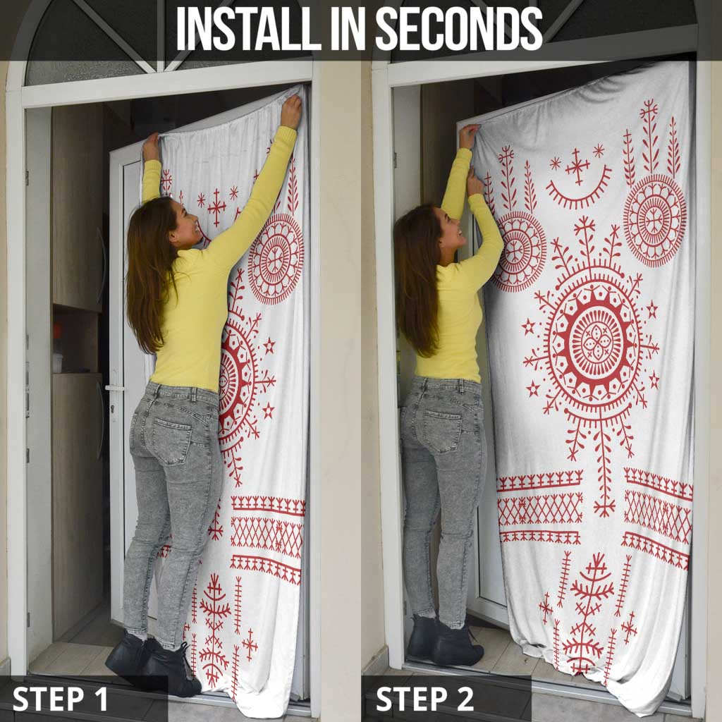 Croatia Sicanje Tattoo Kolo Inspired Door Cover - Wonder Print Shop