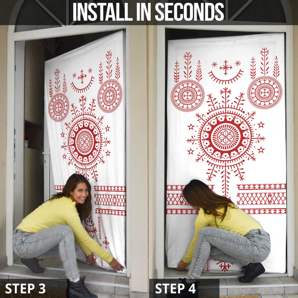 Croatia Sicanje Tattoo Kolo Inspired Door Cover - Wonder Print Shop