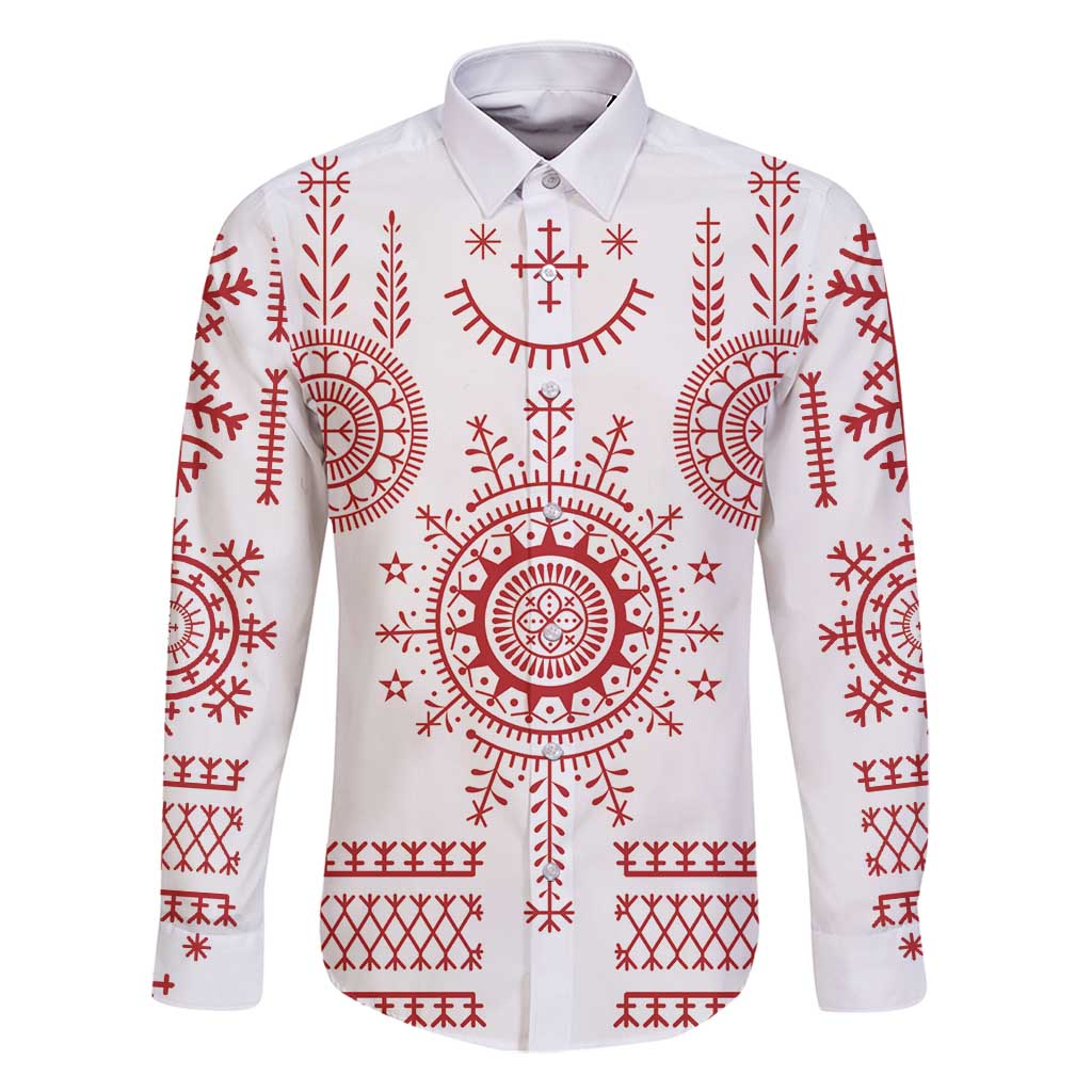 Croatia Sicanje Tattoo Kolo Inspired Family Matching Long Sleeve Bodycon Dress and Hawaiian Shirt - Wonder Print Shop