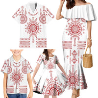 Croatia Sicanje Tattoo Kolo Inspired Family Matching Mermaid Dress and Hawaiian Shirt - Wonder Print Shop