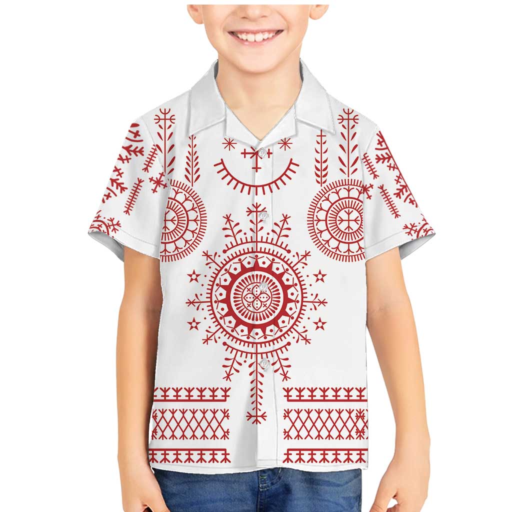 Croatia Sicanje Tattoo Kolo Inspired Family Matching Mermaid Dress and Hawaiian Shirt - Wonder Print Shop