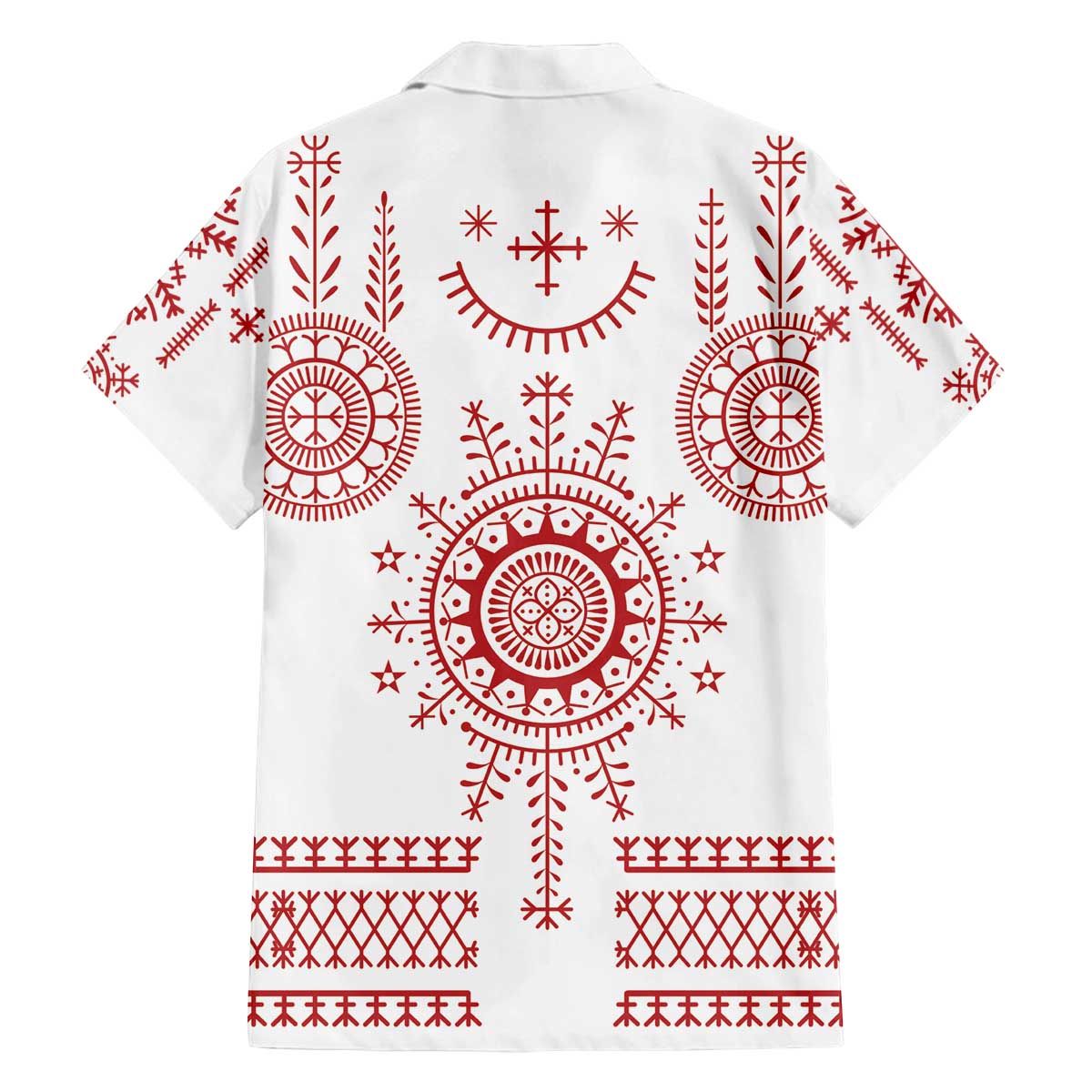 Croatia Sicanje Tattoo Kolo Inspired Family Matching Off The Shoulder Long Sleeve Dress and Hawaiian Shirt - Wonder Print Shop