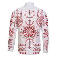 Croatia Sicanje Tattoo Kolo Inspired Family Matching Off The Shoulder Long Sleeve Dress and Hawaiian Shirt - Wonder Print Shop