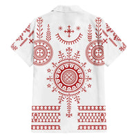 Croatia Sicanje Tattoo Kolo Inspired Family Matching Off Shoulder Short Dress and Hawaiian Shirt - Wonder Print Shop