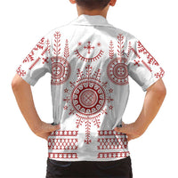 Croatia Sicanje Tattoo Kolo Inspired Family Matching Short Sleeve Bodycon Dress and Hawaiian Shirt - Wonder Print Shop