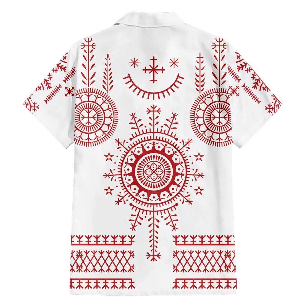 Croatia Sicanje Tattoo Kolo Inspired Family Matching Short Sleeve Bodycon Dress and Hawaiian Shirt - Wonder Print Shop