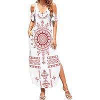 Croatia Sicanje Tattoo Kolo Inspired Family Matching Summer Maxi Dress and Hawaiian Shirt - Wonder Print Shop