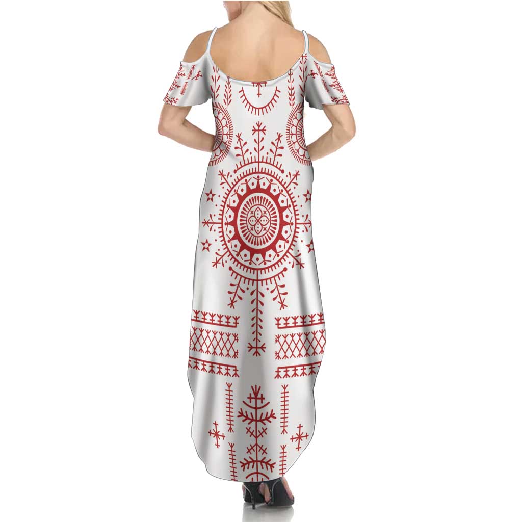 Croatia Sicanje Tattoo Kolo Inspired Family Matching Summer Maxi Dress and Hawaiian Shirt - Wonder Print Shop