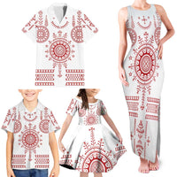 Croatia Sicanje Tattoo Kolo Inspired Family Matching Tank Maxi Dress and Hawaiian Shirt - Wonder Print Shop