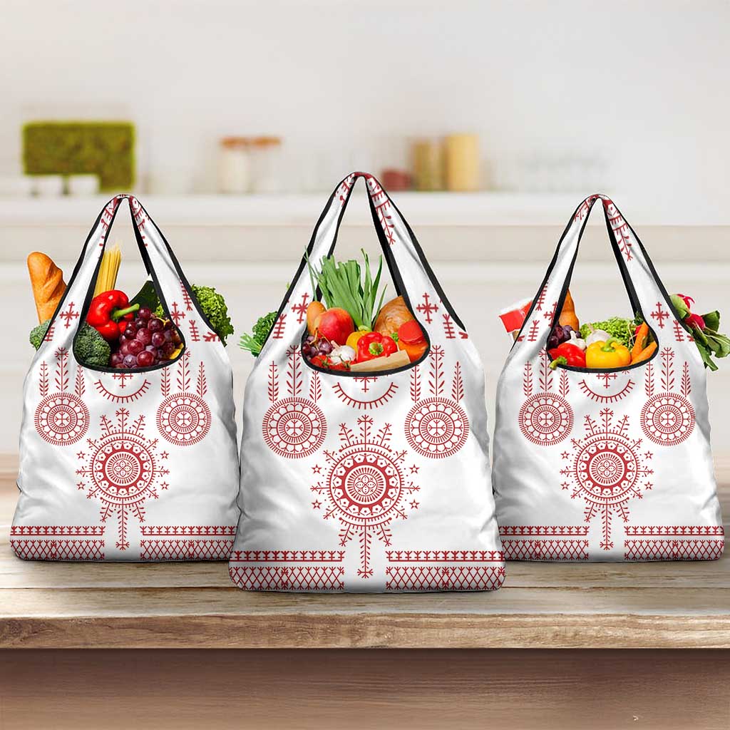 Croatia Sicanje Tattoo Kolo Inspired Grocery Bag - Wonder Print Shop