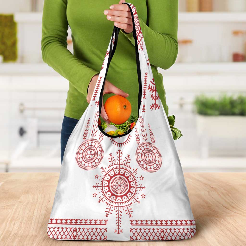 Croatia Sicanje Tattoo Kolo Inspired Grocery Bag - Wonder Print Shop