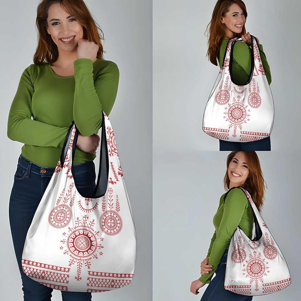Croatia Sicanje Tattoo Kolo Inspired Grocery Bag - Wonder Print Shop