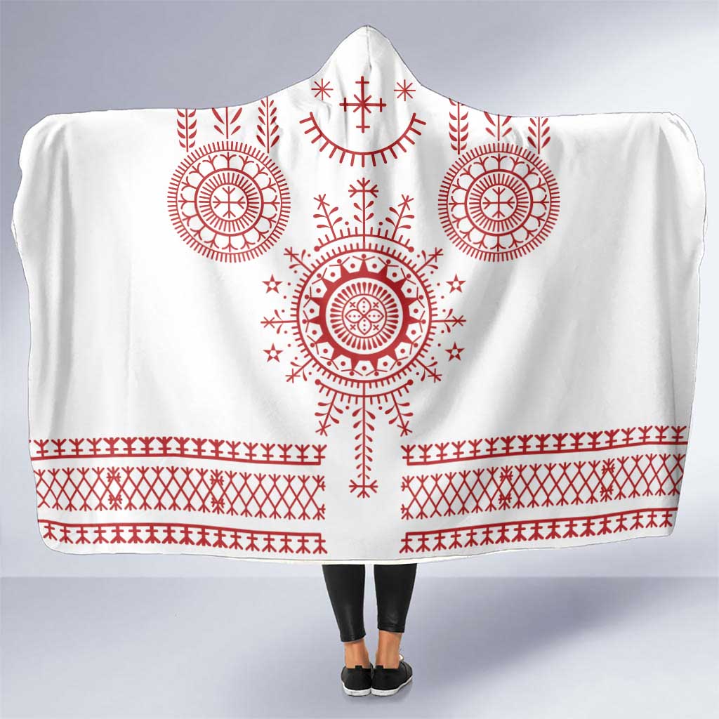 Croatia Sicanje Tattoo Kolo Inspired Hooded Blanket - Wonder Print Shop
