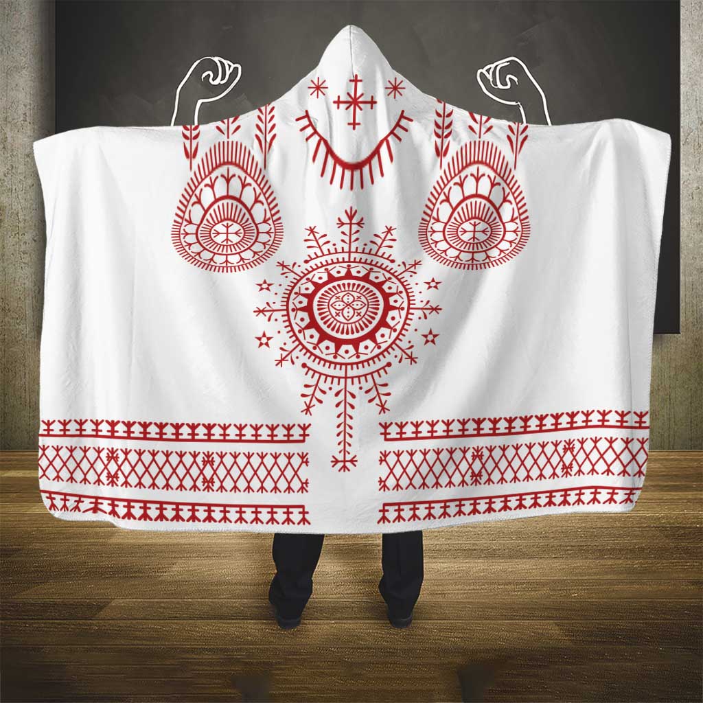 Croatia Sicanje Tattoo Kolo Inspired Hooded Blanket - Wonder Print Shop