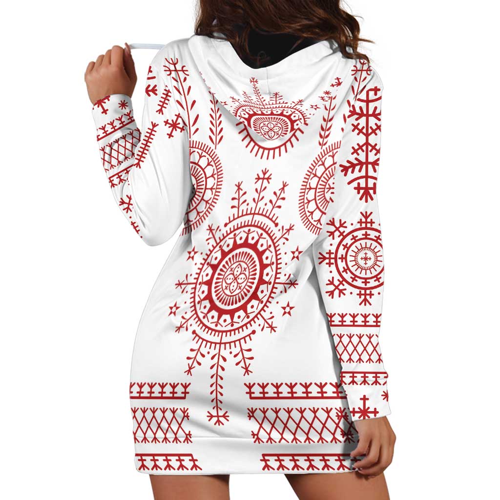 Croatia Sicanje Tattoo Kolo Inspired Hoodie Dress - Wonder Print Shop