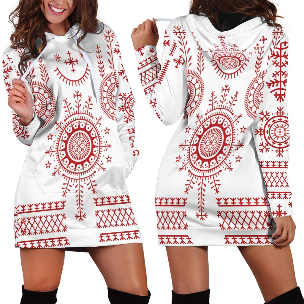 Croatia Sicanje Tattoo Kolo Inspired Hoodie Dress - Wonder Print Shop