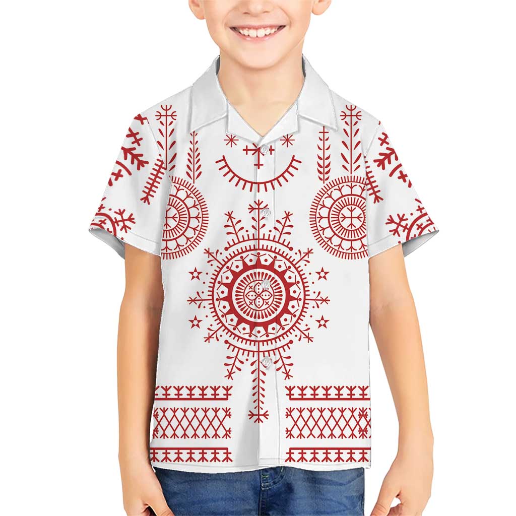 Croatia Sicanje Tattoo Kolo Inspired Kid Hawaiian Shirt - Wonder Print Shop