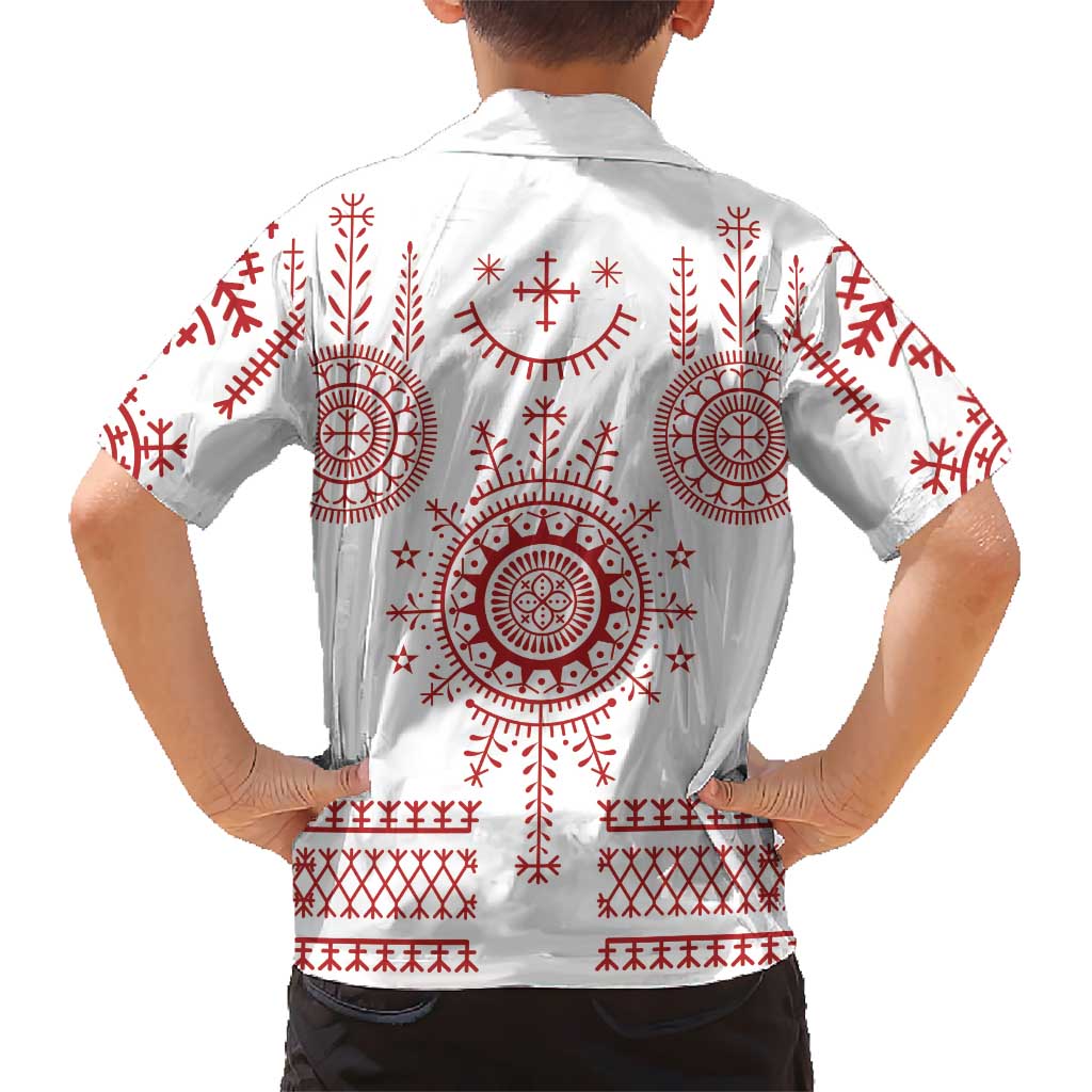 Croatia Sicanje Tattoo Kolo Inspired Kid Hawaiian Shirt - Wonder Print Shop