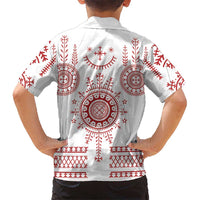 Croatia Sicanje Tattoo Kolo Inspired Kid Hawaiian Shirt - Wonder Print Shop