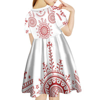 Croatia Sicanje Tattoo Kolo Inspired Kid Short Sleeve Dress - Wonder Print Shop