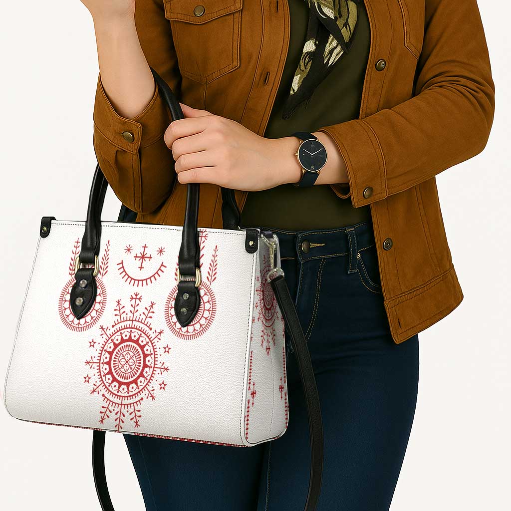 Croatia Sicanje Tattoo Kolo Inspired Leather Bag - Wonder Print Shop