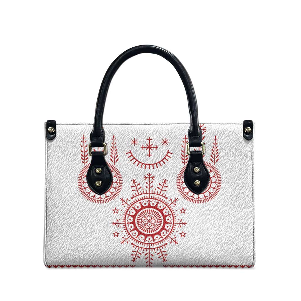 Croatia Sicanje Tattoo Kolo Inspired Leather Bag - Wonder Print Shop