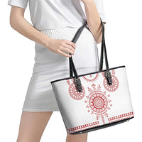 Croatia Sicanje Tattoo Kolo Inspired Leather Tote Bag - Wonder Print Shop