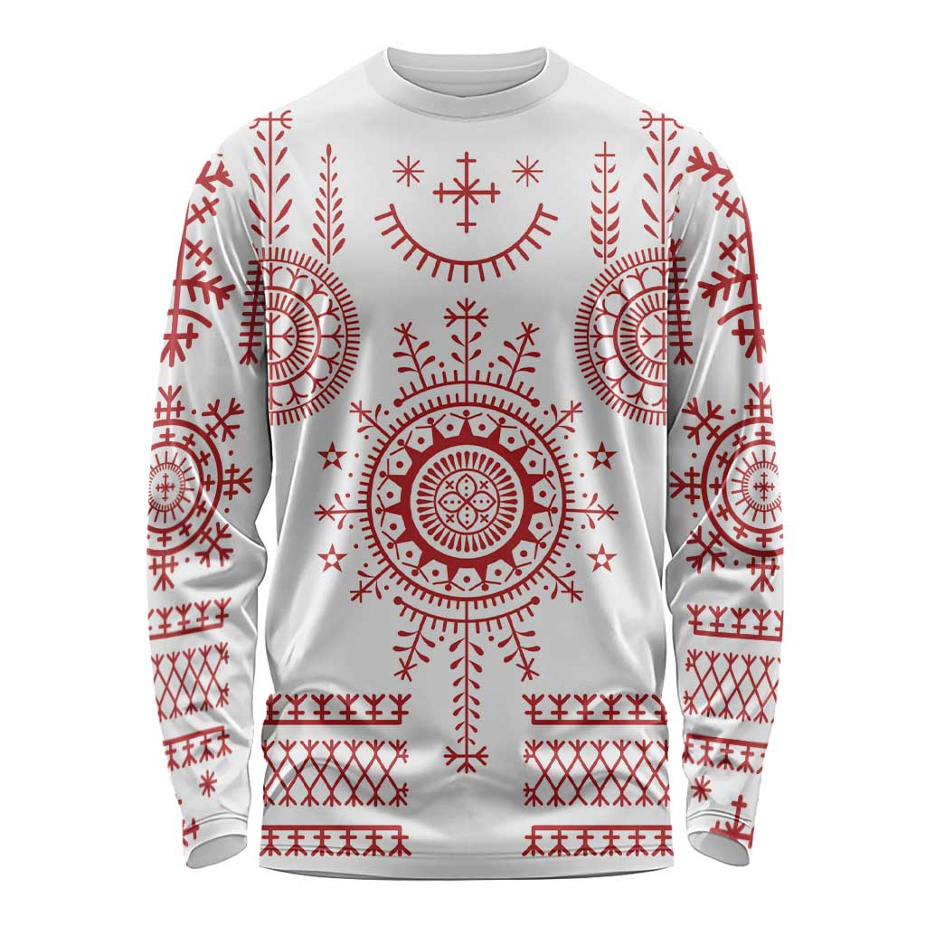Croatia Sicanje Tattoo Kolo Inspired Long Sleeve Shirt - Wonder Print Shop