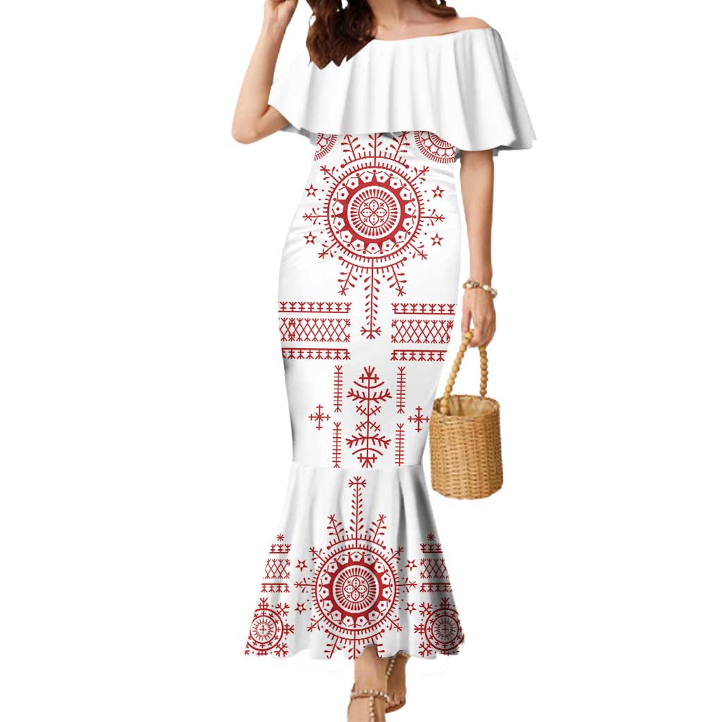 Croatia Sicanje Tattoo Kolo Inspired Mermaid Dress - Wonder Print Shop