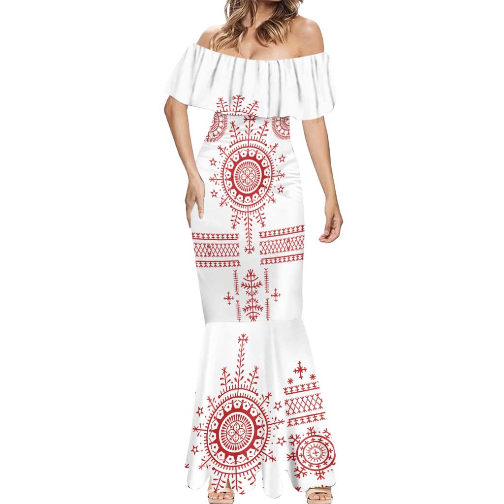 Croatia Sicanje Tattoo Kolo Inspired Mermaid Dress - Wonder Print Shop