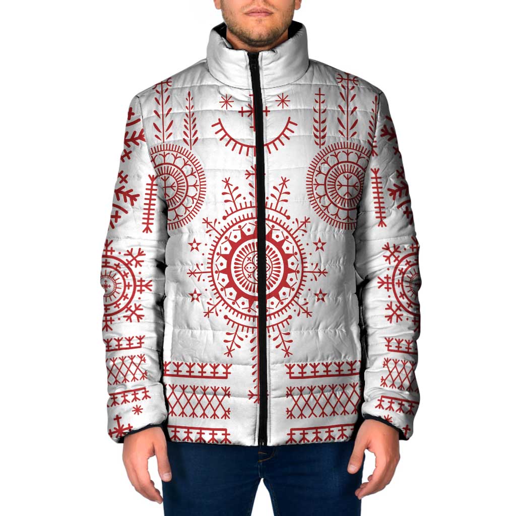 Croatia Sicanje Tattoo Kolo Inspired Padded Jacket - Wonder Print Shop