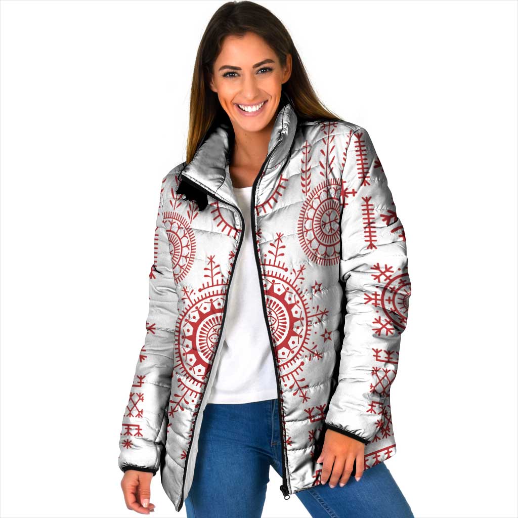 Croatia Sicanje Tattoo Kolo Inspired Padded Jacket - Wonder Print Shop