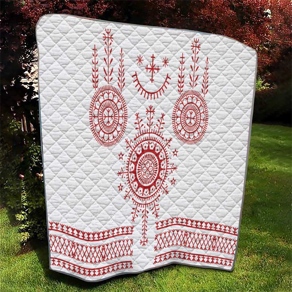 Croatia Sicanje Tattoo Kolo Inspired Quilt - Wonder Print Shop