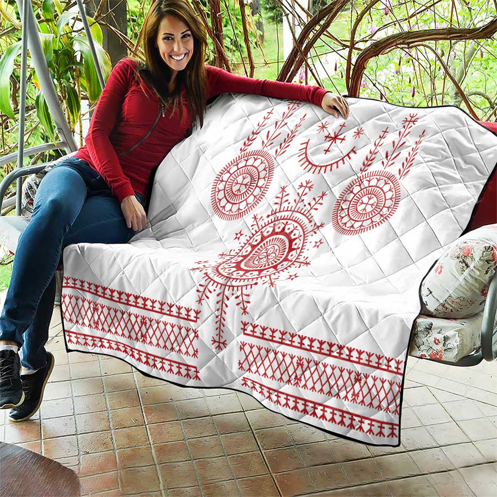 Croatia Sicanje Tattoo Kolo Inspired Quilt - Wonder Print Shop
