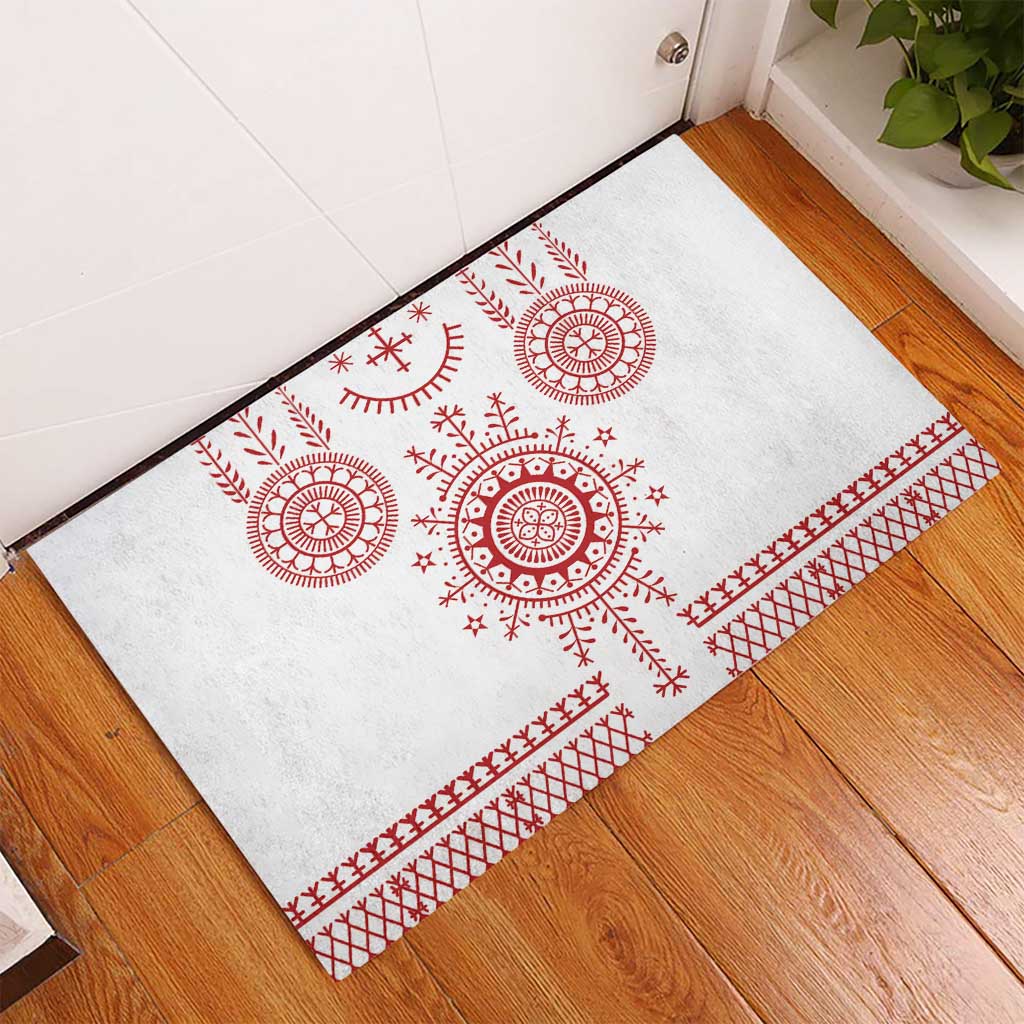 Croatia Sicanje Tattoo Kolo Inspired Rubber Doormat - Wonder Print Shop