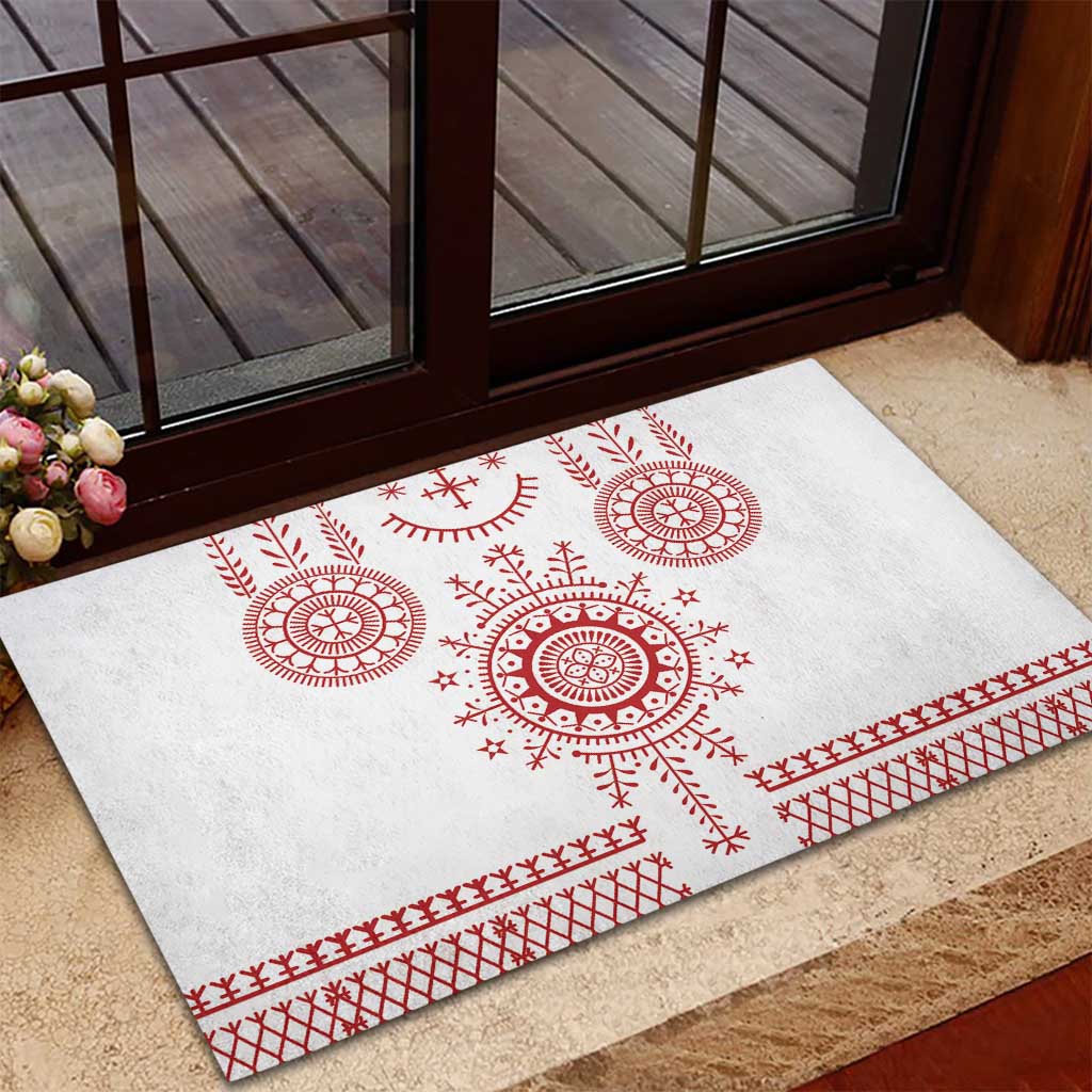 Croatia Sicanje Tattoo Kolo Inspired Rubber Doormat - Wonder Print Shop