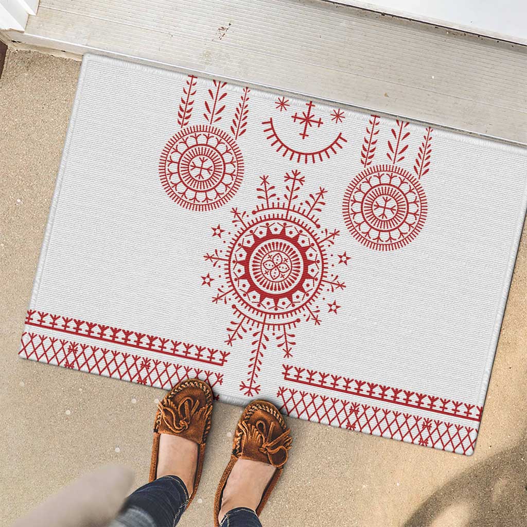 Croatia Sicanje Tattoo Kolo Inspired Rubber Doormat - Wonder Print Shop
