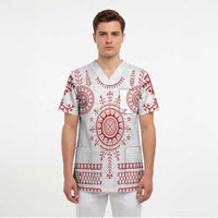 Croatia Sicanje Tattoo Kolo Inspired Scrub Top - Wonder Print Shop