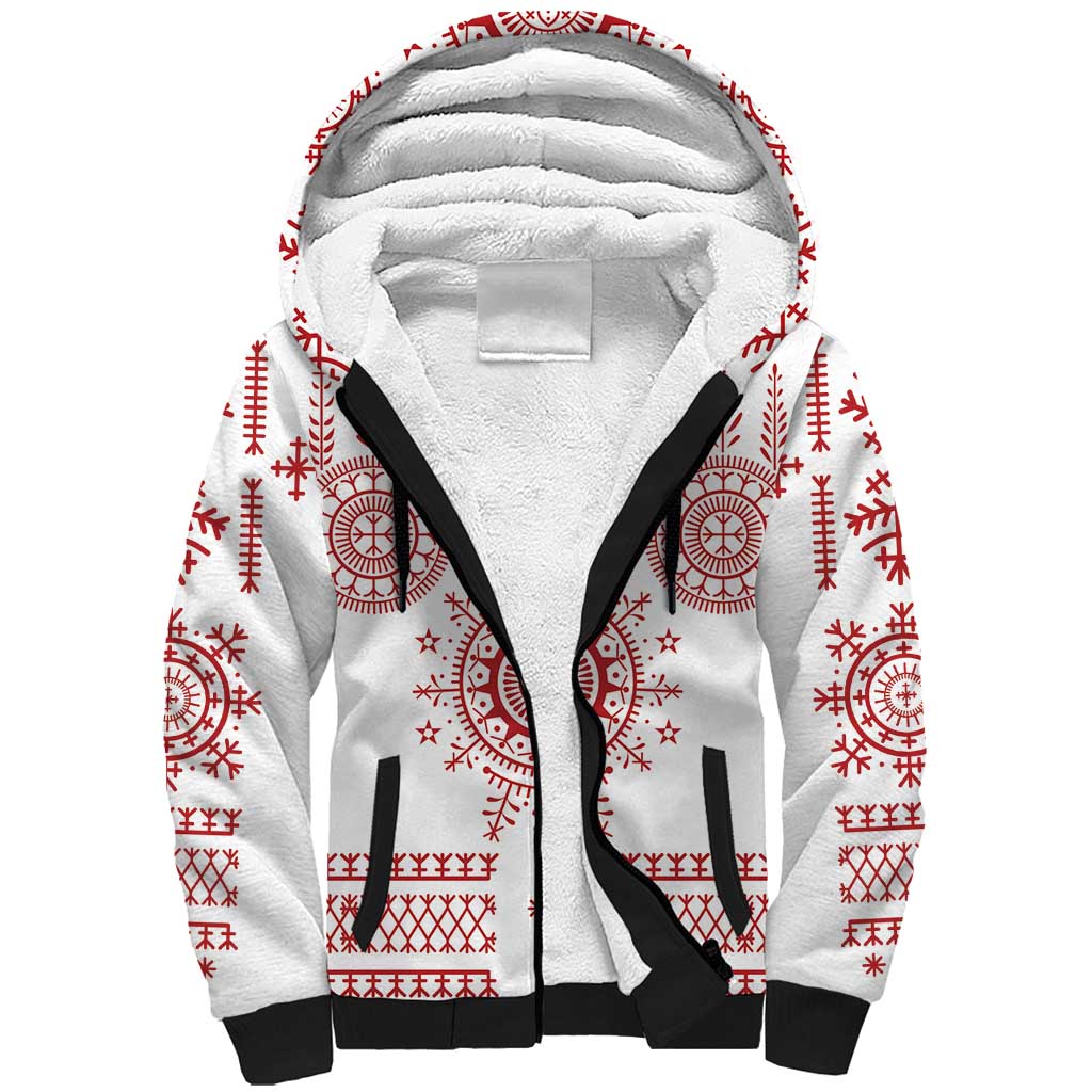 Croatia Sicanje Tattoo Kolo Inspired Sherpa Hoodie - Wonder Print Shop