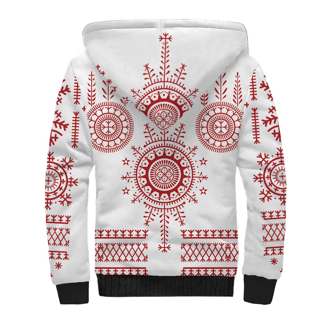 Croatia Sicanje Tattoo Kolo Inspired Sherpa Hoodie - Wonder Print Shop