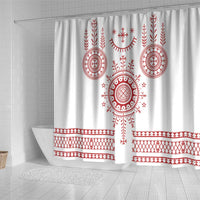 Croatia Sicanje Tattoo Kolo Inspired Shower Curtain - Wonder Print Shop